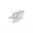 Clear seal offcut on white, glass channel with a swept wing fin and a short lower blade