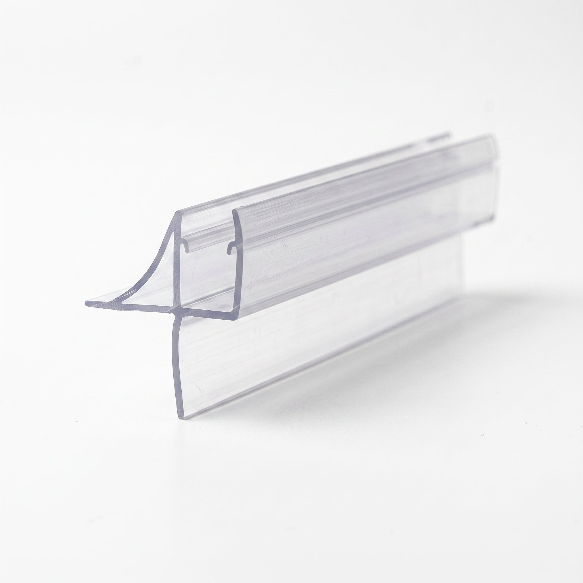 Cut length of SEAL141 clear seal - channel for 4-6mm glass with 17mm wing fin, 13mm foot and 20mm blade