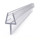Clear tapered seal profile angled on white, ribbed channel above a stem and wide sloping fin