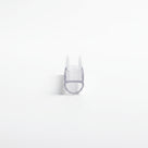 Clear seal offcut end-on on white, glass channel above a hollow D-shaped bubble loop