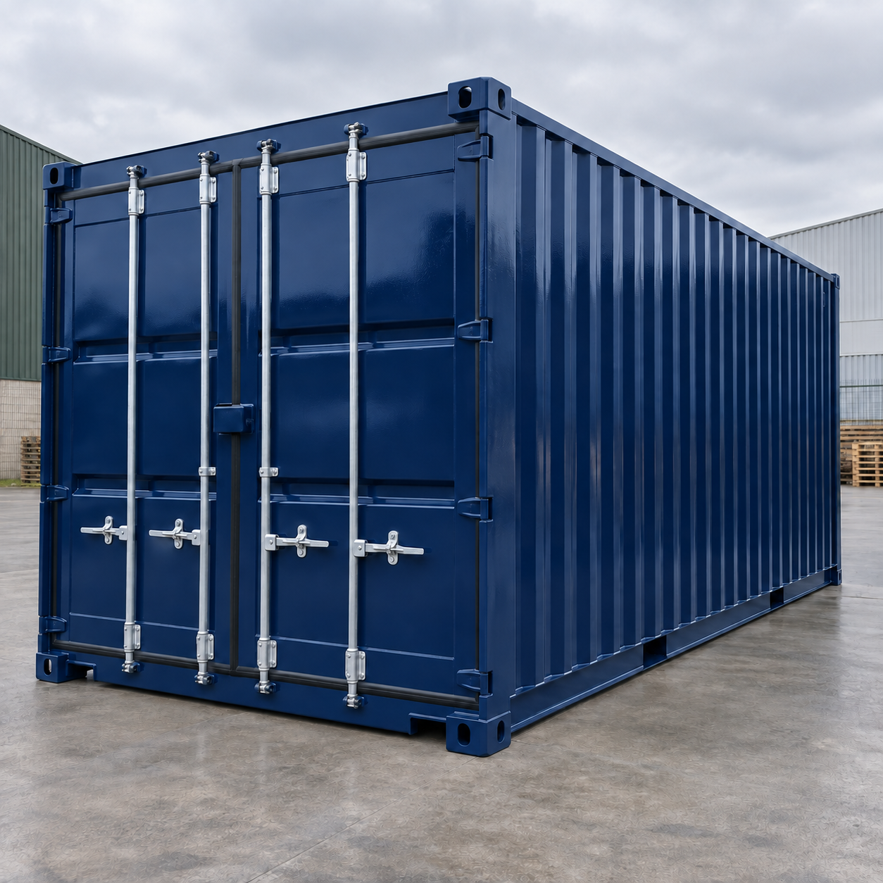 Dark Blue illustrative application: Skip & Container Gloss Paint – Exterior Metal Refurbishment