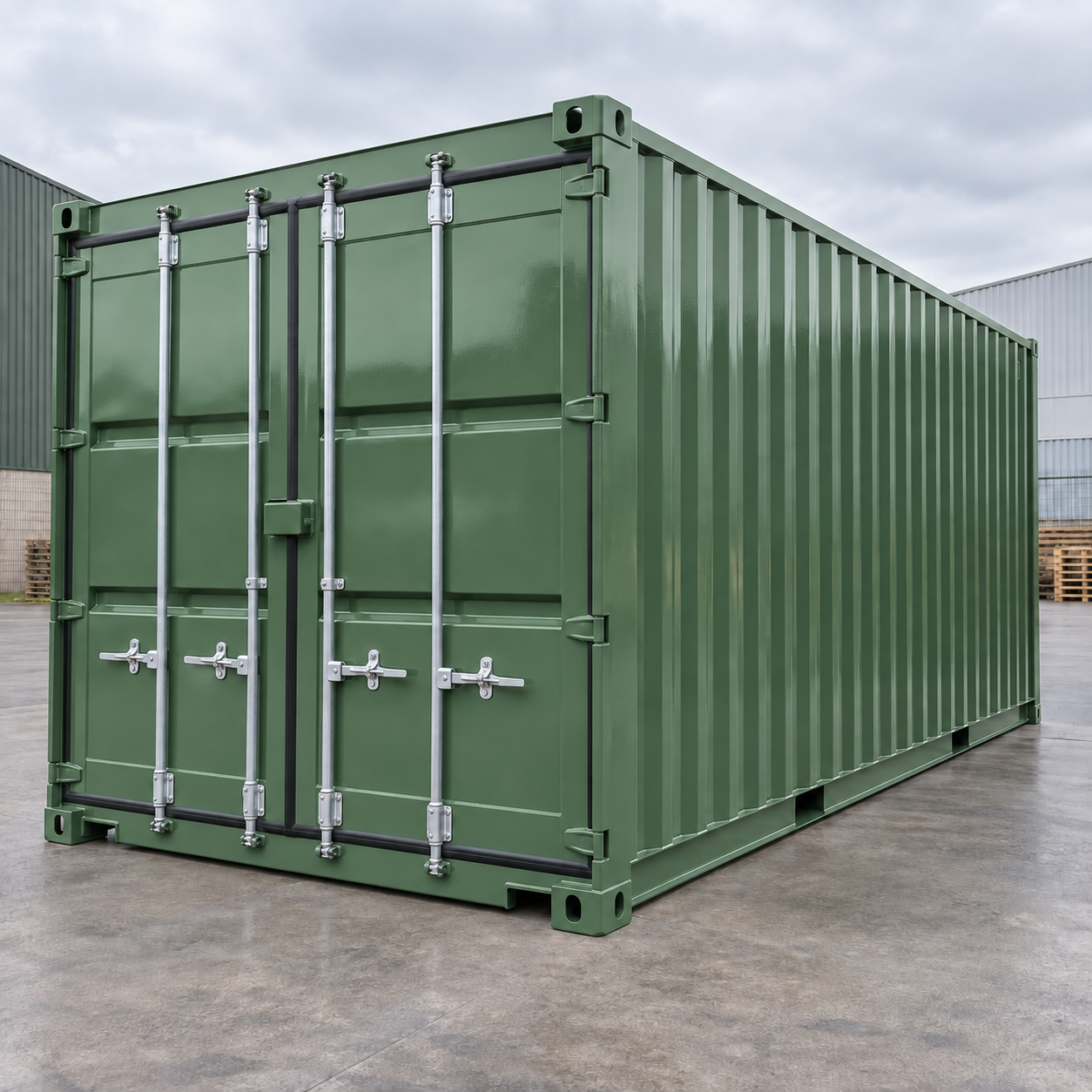 Mid Green illustrative application: Skip & Container Gloss Paint – Exterior Metal Refurbishment