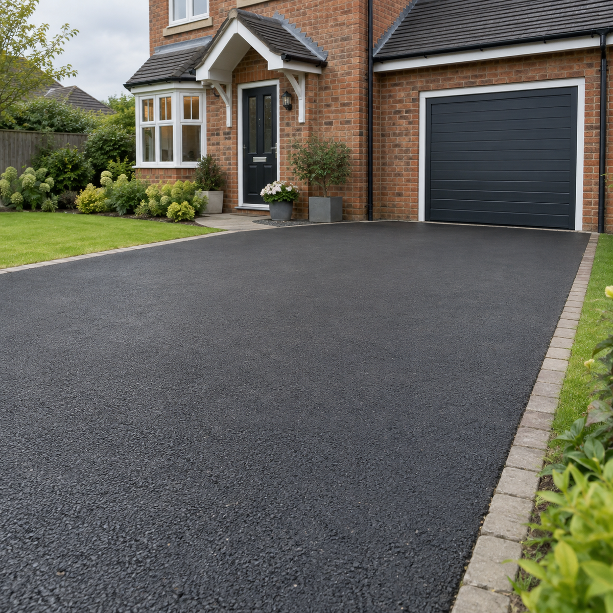 Black illustrative application: Tarmac Driveway Restorer – Refresh Faded Asphalt
