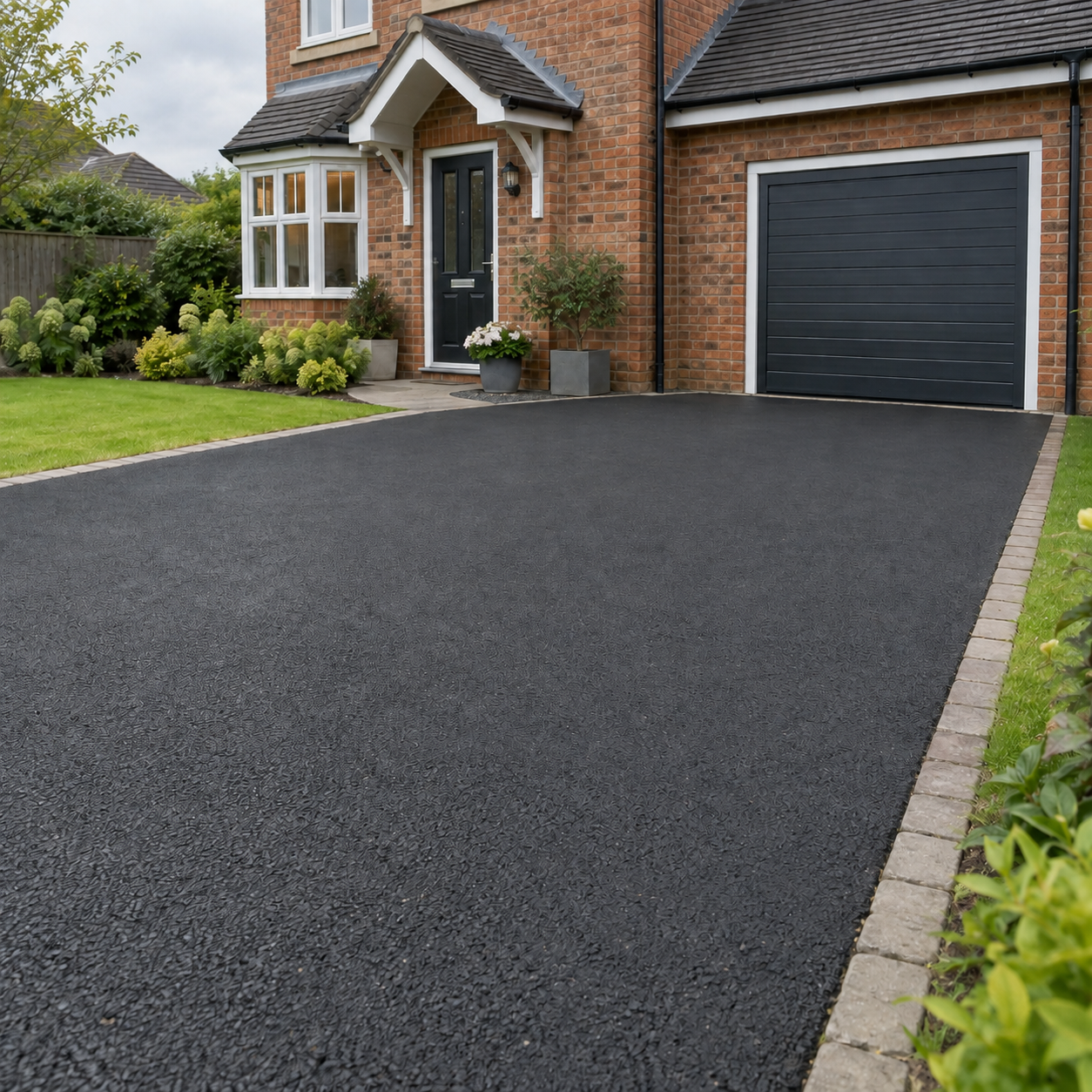 Charcoal illustrative application: Tarmac Driveway Restorer – Refresh Faded Asphalt
