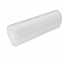 Translucent white UHMWPE rod section on a white background, angled to show the cut end