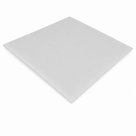 Square milky-white panel angled on white, thin square edge running along the near side