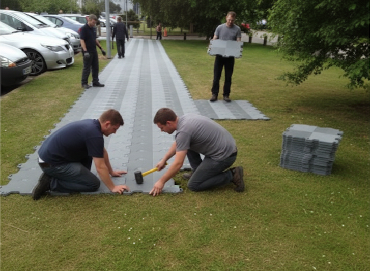 Temporary Event Flooring – Lightweight, Anti-Slip Polymer