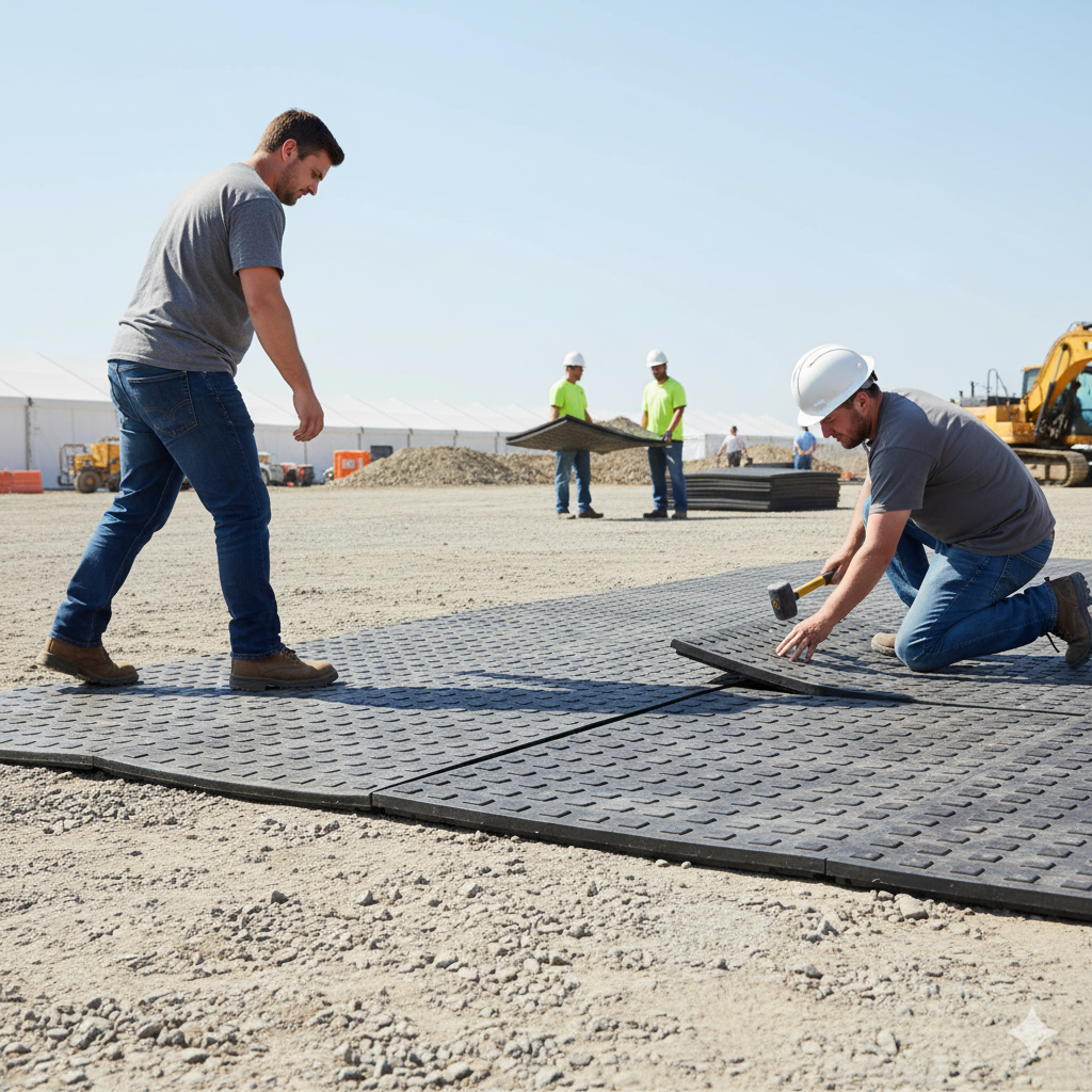 Heavy Duty Ground Protection Mat – Recycled, Anti-Slip, 22mm