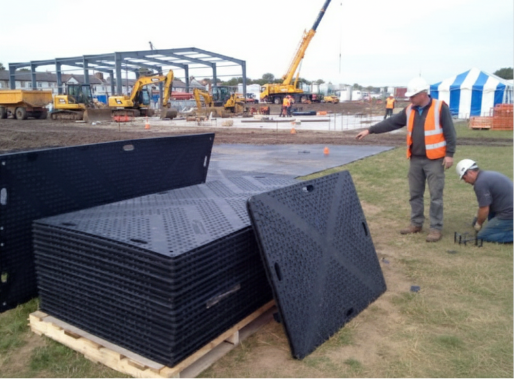 Heavy Duty Ground Protection Mat – HDPE, Anti-Slip, 2400×1200mm