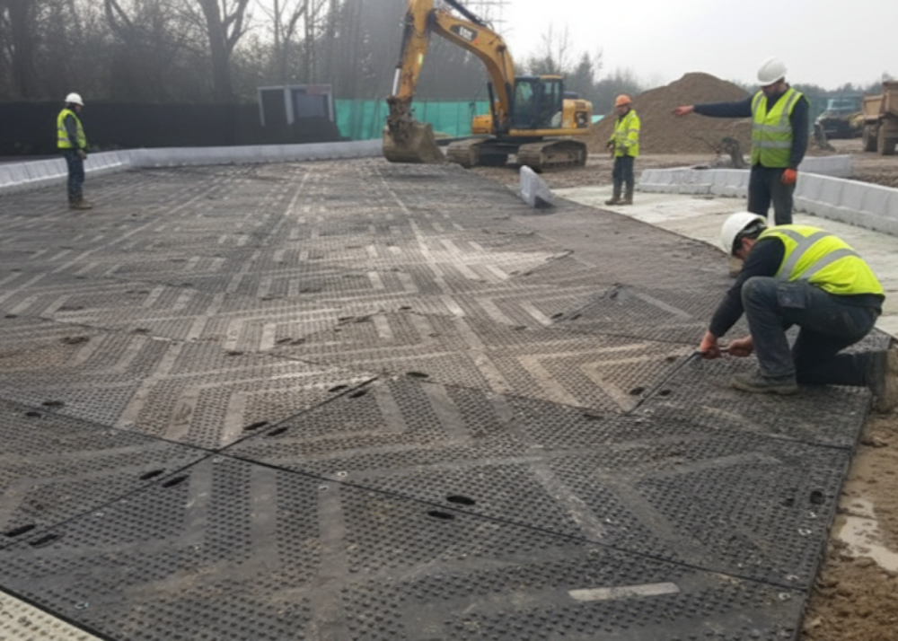 Heavy Duty Ground Protection Mat – HDPE, Anti-Slip, 2400×1200mm