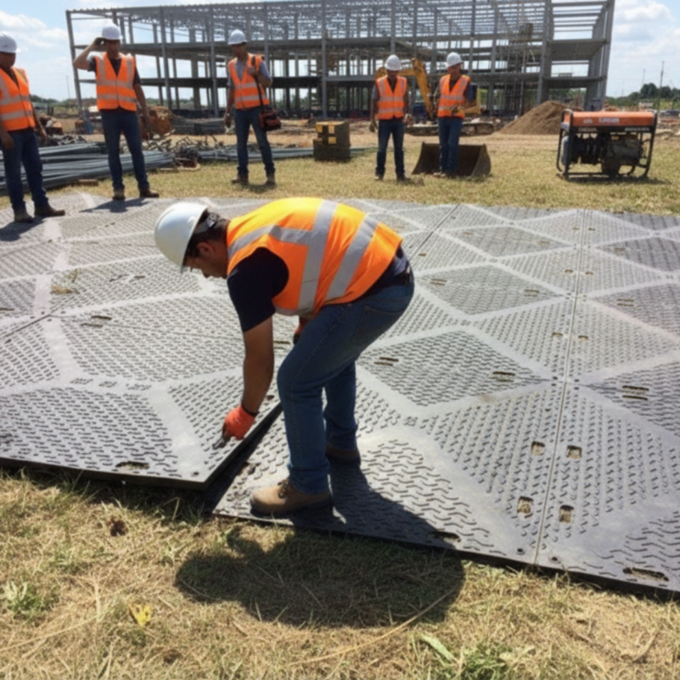 Heavy Duty Access Mat – HDPE, Double-Sided, Non-Slip Grip