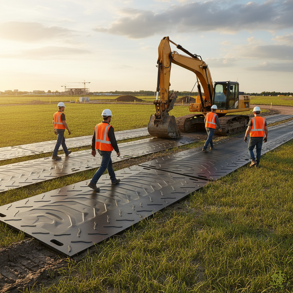 Heavy Duty Access Mat – Recycled Polyethylene, Non-Slip, 2400x1200mm