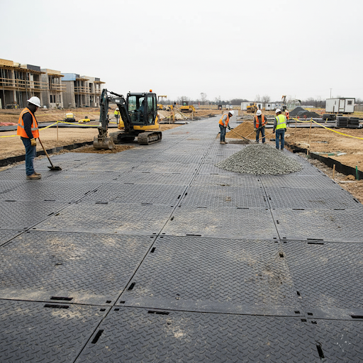 Single Sided Access Mat – Recycled HDPE, Non-Slip, 1000x3000mm