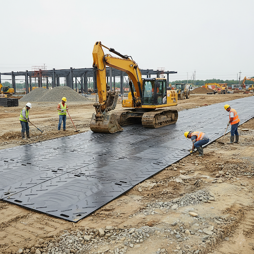 Heavy Duty Access Mat – Recycled Polyethylene, Non-Slip, 2400x1200mm