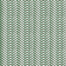 Flat close-up of green ground mesh on white, rows of elongated oval openings between raised strands