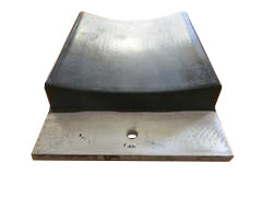 Light Slate Gray Aluminium Rubber Tipper Pad - 190 x 115 x 20-26 mm