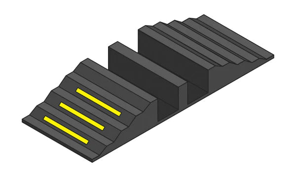 Dark Slate Gray Rubber Moulded Cable Ramp