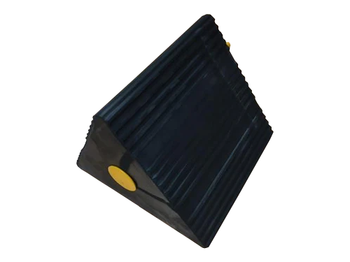 Black Wheel Chock With Cast Handle - 400 x 300 x 245mm