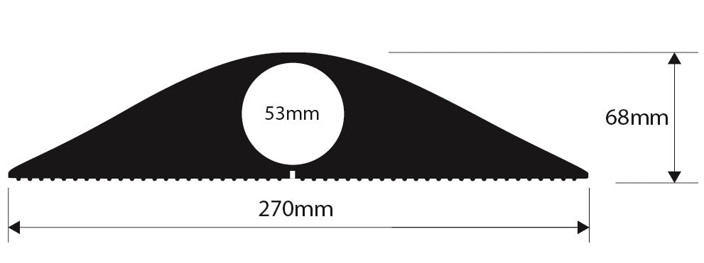 Industrial J Black 1.5 M   ( 53mm Diameter hole )