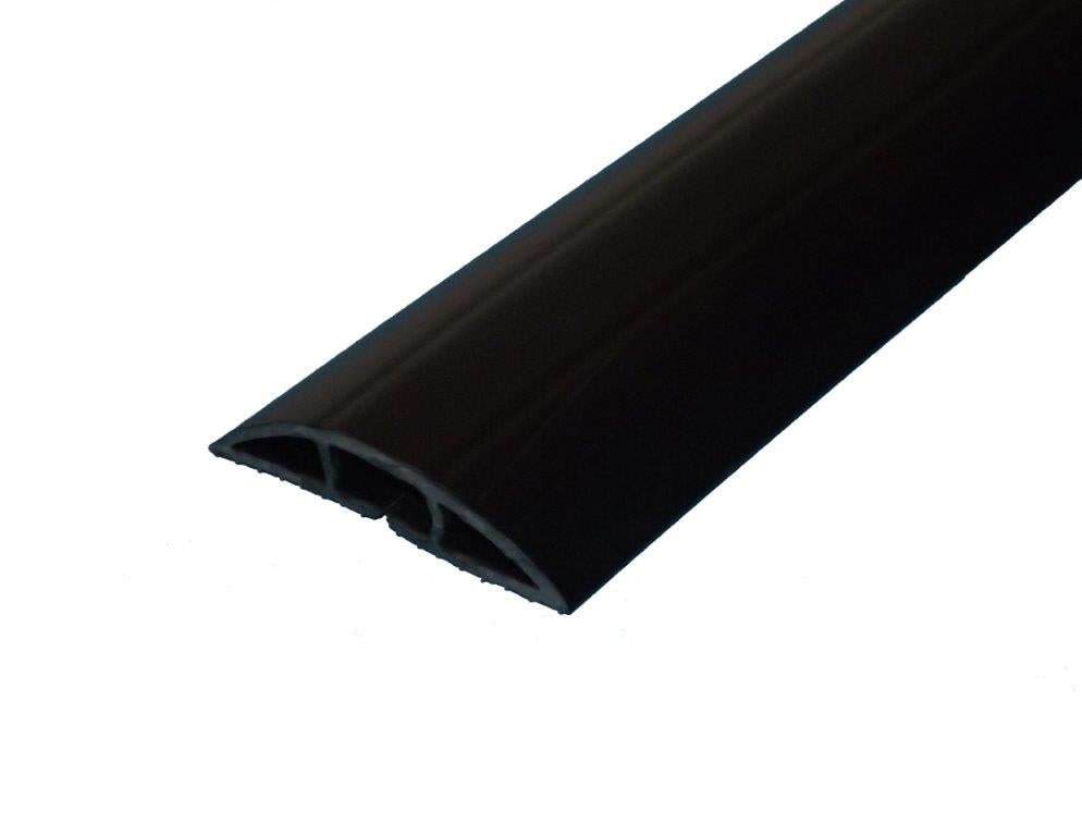 Black Mini Rubber Floor Cable Protector - 9m Long