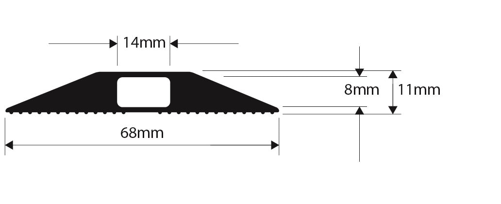 Snap Fit Standard Black 8mm x 14mm hole