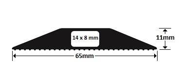 CableSafe Flexible Cable Lite CL02 Grey - 9M Protectors 14mm x 8mm hole