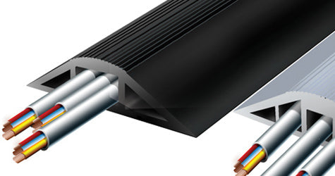 Snap Fit Multi Compartment Cable Black Protectors 10mm x 25mm & 10mm x 15mm holes